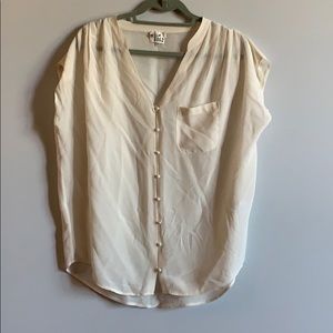 Joie Ivory Silk Flowy Top
